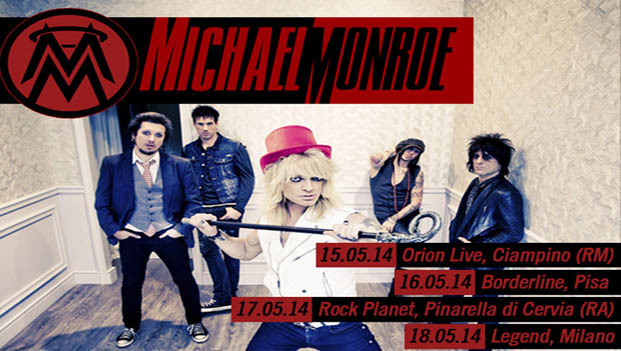 Michael Monroe, quattro concerti in Italia a Maggio