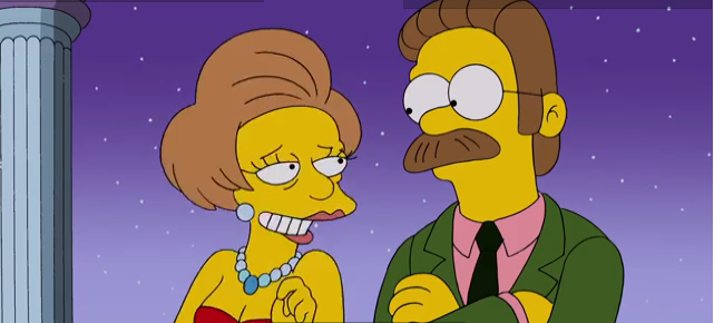 I Simpson, l’omaggio a Marcia Wallace ed alla Signora Caprapall (che esce di scena)