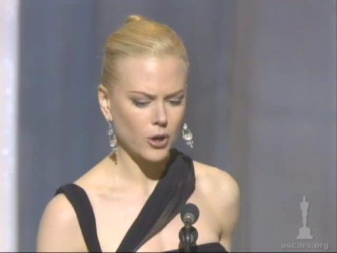 Nicole Kidman winning Best Actress