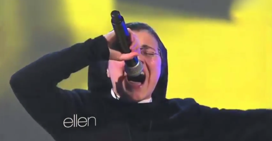 The Voice 2, Suor Cristina: la parodia Usa di Ellen Degeneres