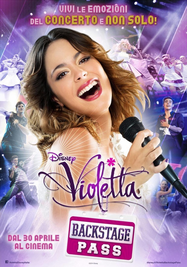 Violetta – Backstage Pass:  locandina italiana del film concerto con Martina Stoessel