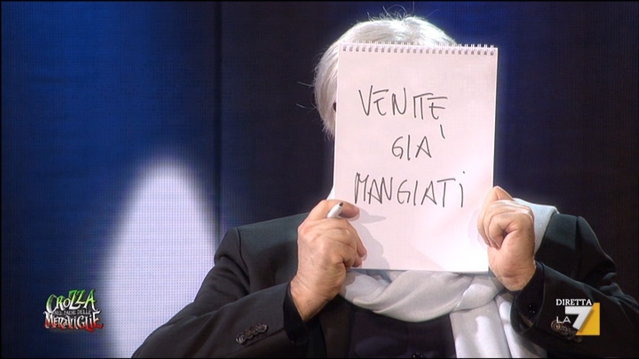 Crozza nel Paese delle Meraviglie, 16 maggio 2014: tutti gli sketch, tra Expo e tangenti