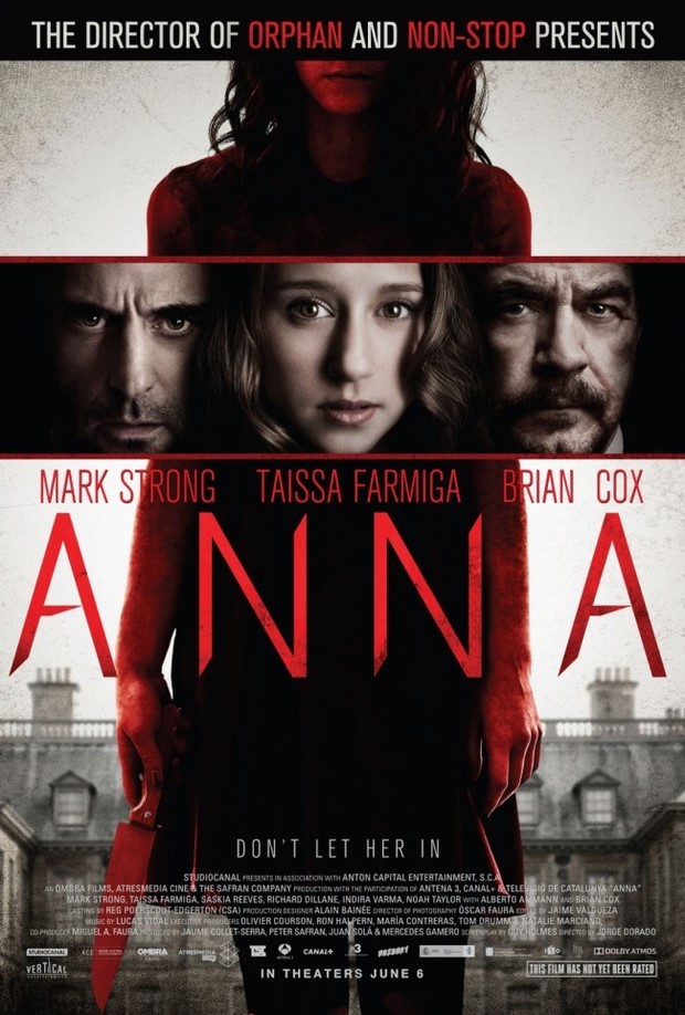 Anna – locandina del thriller sovrannaturale con Mark Strong e Taissa Farmiga