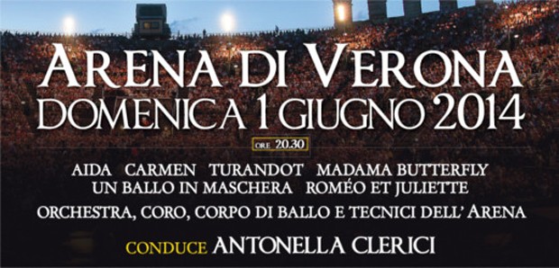Stasera in tv, 1 giugno 2014: Arena di Verona, Il Segreto, La grande finale