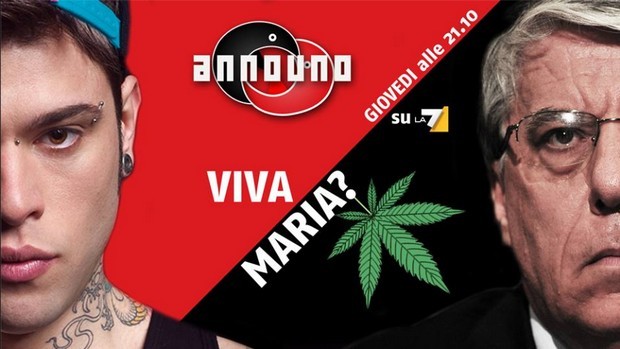Announo, Giulia Innocenzi ospita Fedez e Giovanardi per parlare di marijuana