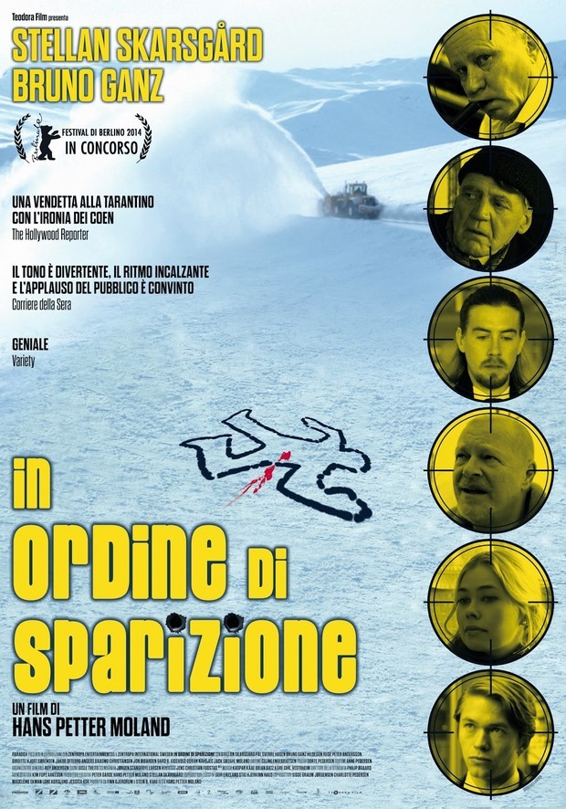 In ordine di sparizione: locandina italiana della dark comedy con Stellan Skarsgard