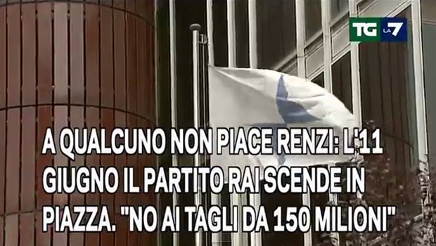 Mentana al Tg La7: “Il partito Rai contro Renzi. Ma perché tutti devono tagliare meno Viale Mazzini?”