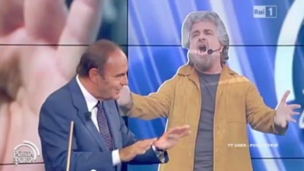 Beppe Grillo a Porta a Porta, Vespa: “Non mi ha mai insultato. Stavolta non urlerà”