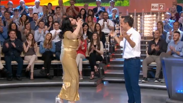 Conchita Wurst: l’imitazione di Quelli che il Calcio