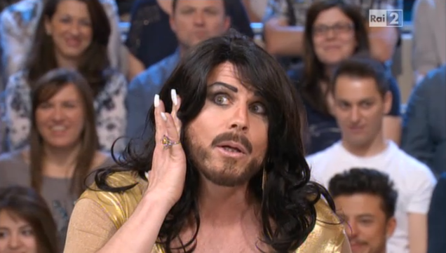 Quelli Che il Calcio: l’imitazione di Conchita Wurst (Foto)
