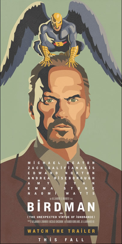 Birdman: prima locandina della black-comedy di Alejandro González Iñárritu