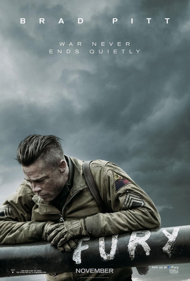 Fury di David Ayer: prima locandina del dramma bellico con Brad Pitt