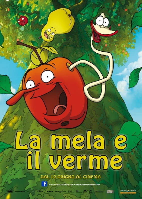 La mela e il verme: locandina italiana del film d’animazione danese