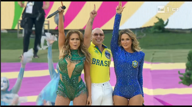 Mondiali 2014, We are one: Jennifer Lopez, Pitbull e Claudia Leitte alla cerimonia di apertura (Foto)
