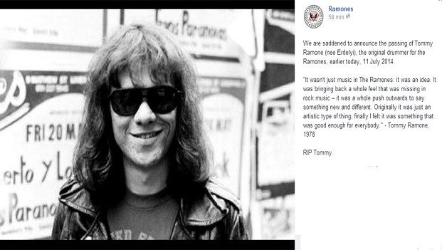 Tommy Ramone è morto: addio all’ultimo Ramones originale