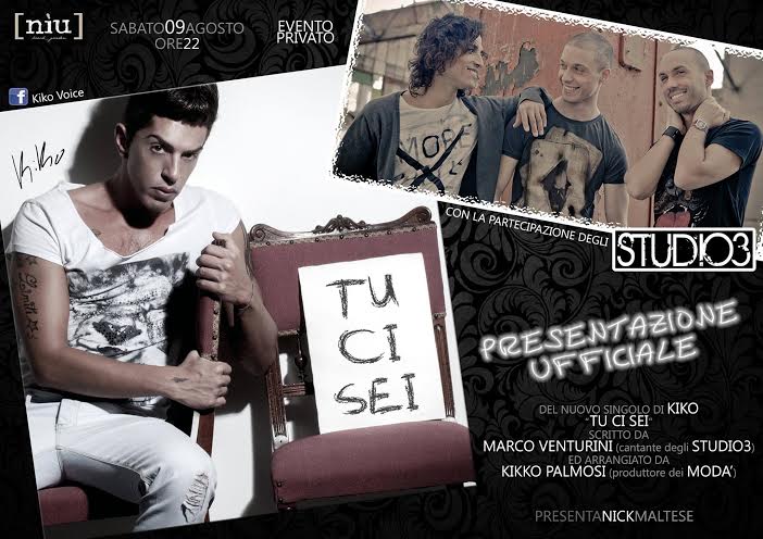 Studio 3, Marco Venturini firma Tu ci sei, il nuovo singolo di Kiko