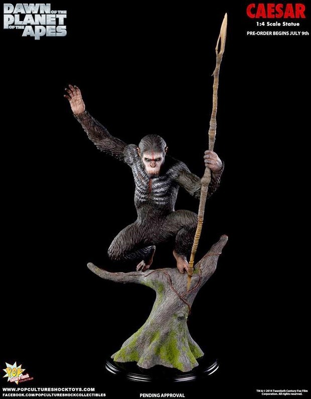 Apes Revolution – Il pianeta delle scimmie: nuova statua in scala di Cesare (foto)