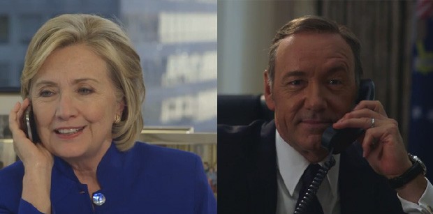 House of Cards, la parodia con Kevin Spacey e Hillary Clinton per il compleanno di Bill