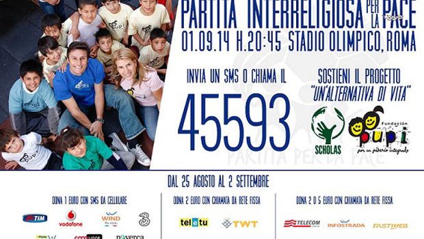Partita per la Pace, in diretta su Rai 1 il match interreligioso voluto da Papa Francesco