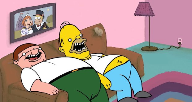 I Griffin nel crossover con i Simpson fatto dai fan