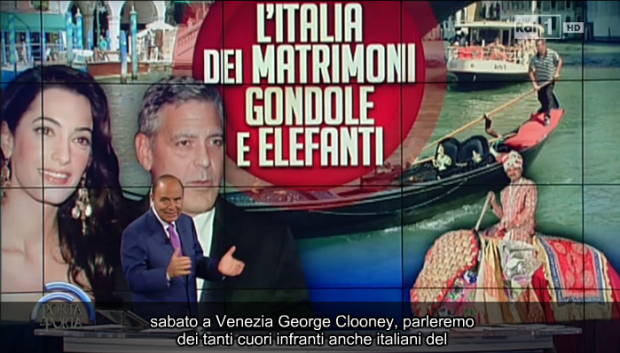 La Rai che snobba il gossip. Ma Porta a porta, Unomattina e Fazio inseguono (male) le nozze di Clooney