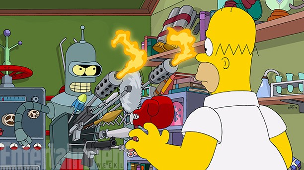 I Simpson, la prima immagine del crossover con Futurama