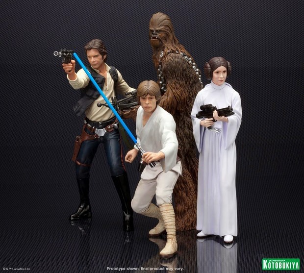 Star Wars: foto nuove statue Kotobukya di Luke Skywalker e la principessa Leia