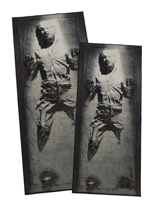Star Wars gadget: tappeto e cover iPhone di Han solo nella carbonite