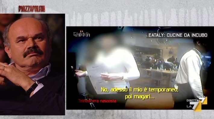 La Gabbia e Piazzapulita, Farinetti causa l’incidente diplomatico: la polemica di Paragone su Twitter