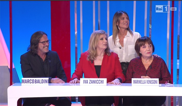 Domenica in, Ancora volare: la semifinale della gara (trash) e Paola Perego piange