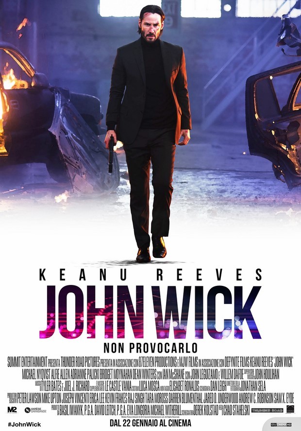 John Wick: locandina italiana ufficiale dell’action con Keanu Reeves