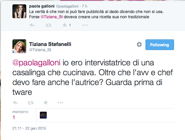 MasterChef crea web-risse. Paola Galloni contro Tiziana Stefanelli, Vanity Vs Bastianich