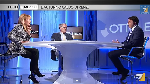Matteo Renzi, recupera stasera l’ospitata da Lilli Gruber a Otto e mezzo
