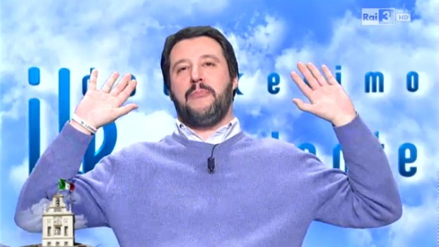 Il Dodicesimo Presidente, Matteo Salvini canta. Travaglio: “Raggelante” (VIDEO)