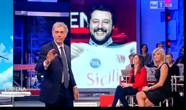 L’Arena, Giletti e il talk a tinte populiste con l’onnipresente Matteo Salvini