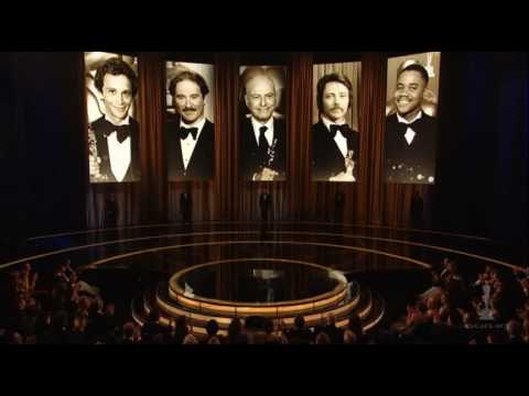 Heath Ledger winning Best Supporting Actor for “The Dark Knight”