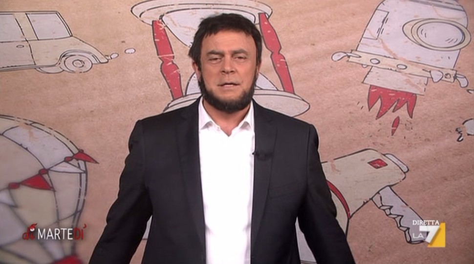 Maurizio Crozza a DiMartedì del 24 marzo 2015 (VIDEO)