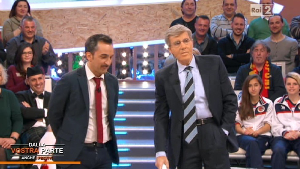 Quelli che il calcio, Ubaldo Pantani torna ad imitare Paolo Del Debbio per Dalla vostra parte