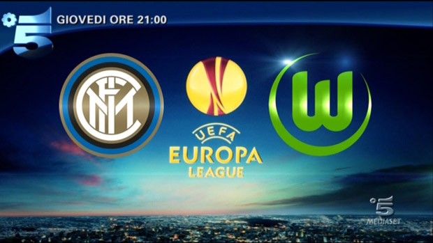 Europa League in tv, oggi Inter-Wolfsburg su Canale 5