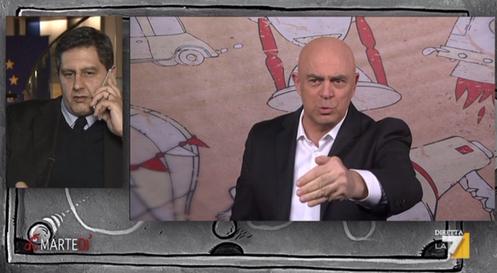 Maurizio Crozza a DiMartedì del 10 marzo 2015 (VIDEO)
