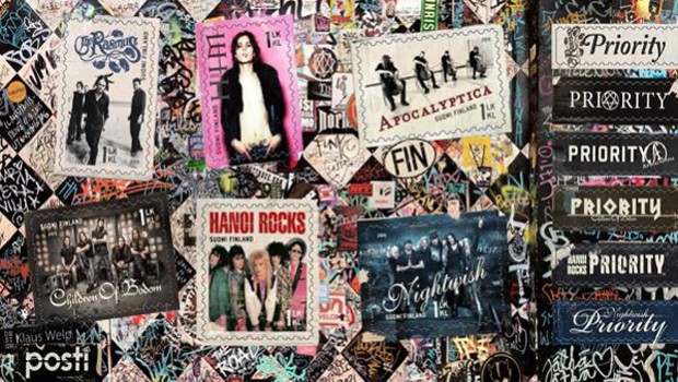 Nightwish, Him, Apocalyptica, Hanoi Rocks e altri sui francobolli finlandesi