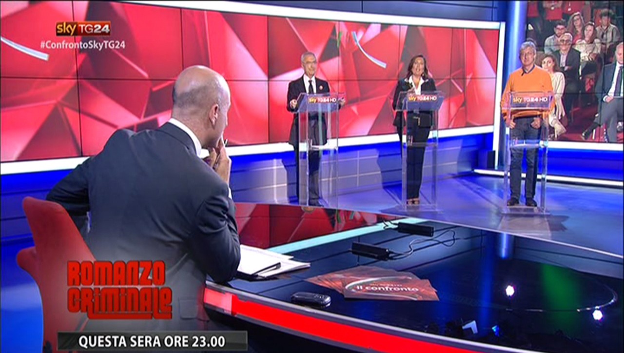 Confronto Sky Tg24, per la Campania spunta il promo di Romanzo Criminale