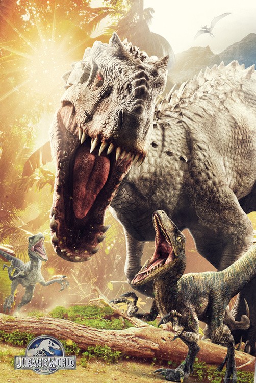 Jurassic World – nuovi poster T-Rex e Indominous Rex