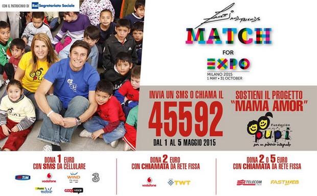 Match for Expo, su Rai 1 Zanetti & Friends in campo per beneficenza