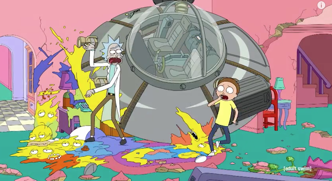 I Simpson: la couch gag con Rick and Morty
