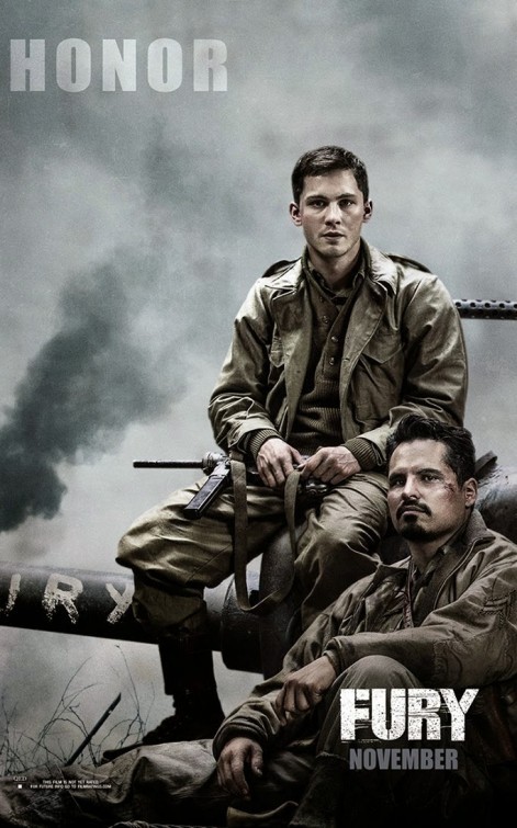 Fury: locandine del film di guerra con Brad Pitt