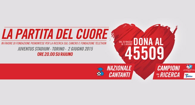 La Partita del Cuore 2015, su Rai 1 Cantanti e Campioni per Telethon e ricerca sul cancro