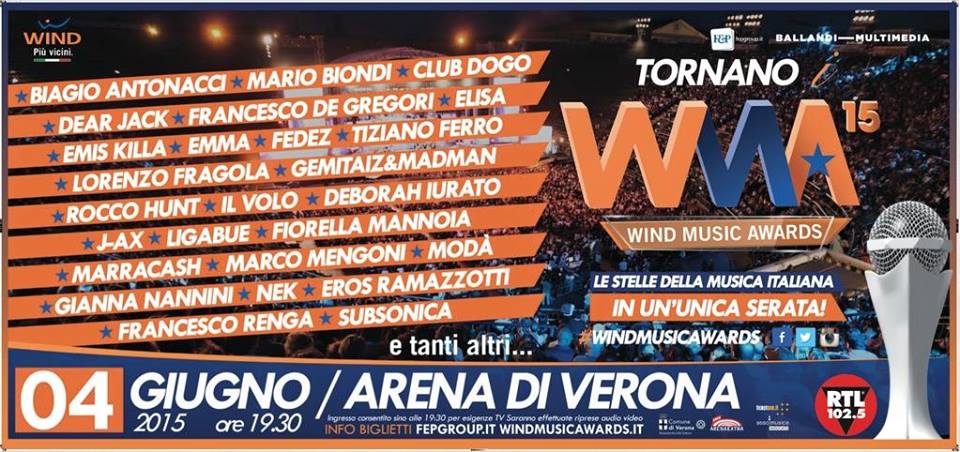 Stasera in tv, 4 giugno 2015: Wind Music Awards, Virus, Announo