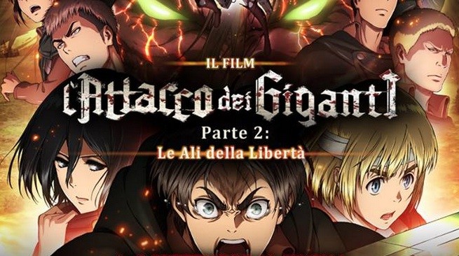 L’attacco dei giganti – Il Film: parte II. Le ali della libertà al cinema