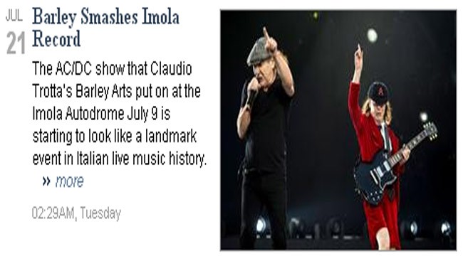 AC/DC a Imola, un concerto da record di presenze